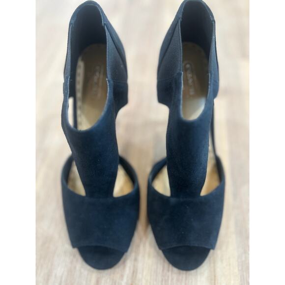 Coach Marselle black suede heels - Size 8 - Picture 6 of 9